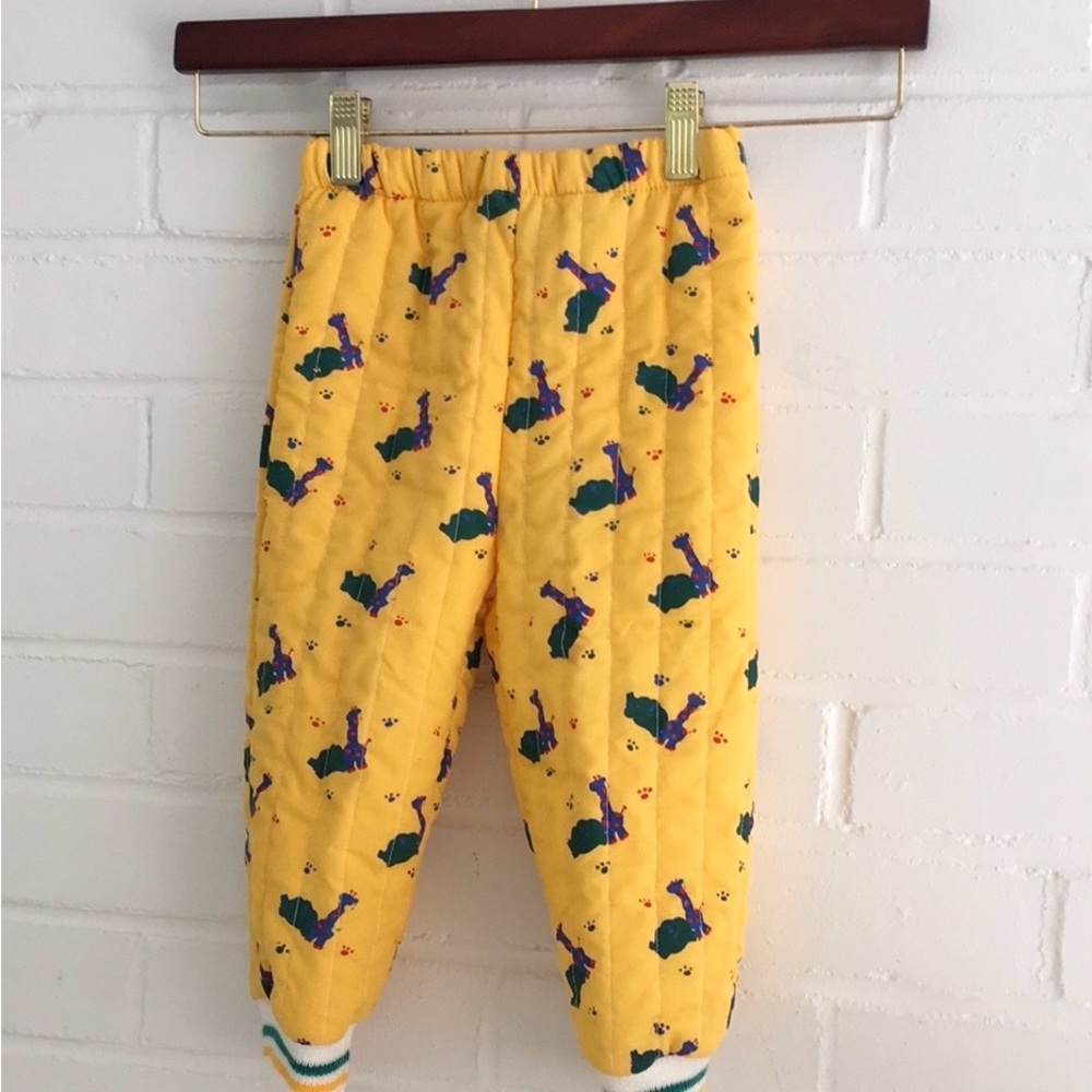 Baby Boy Bright Yellow Quilted Casual Pants Size 24 Months
